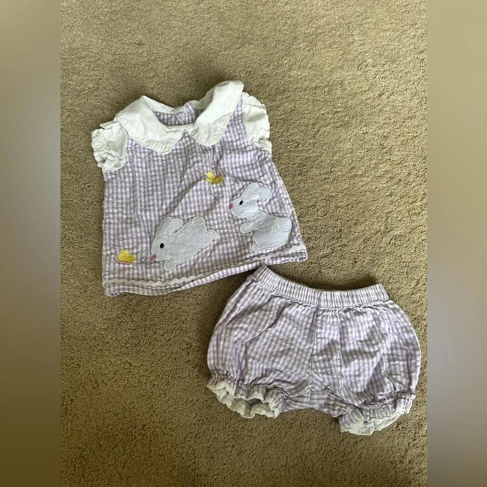 Girls infant Toffee Apple bunny set 9 mths